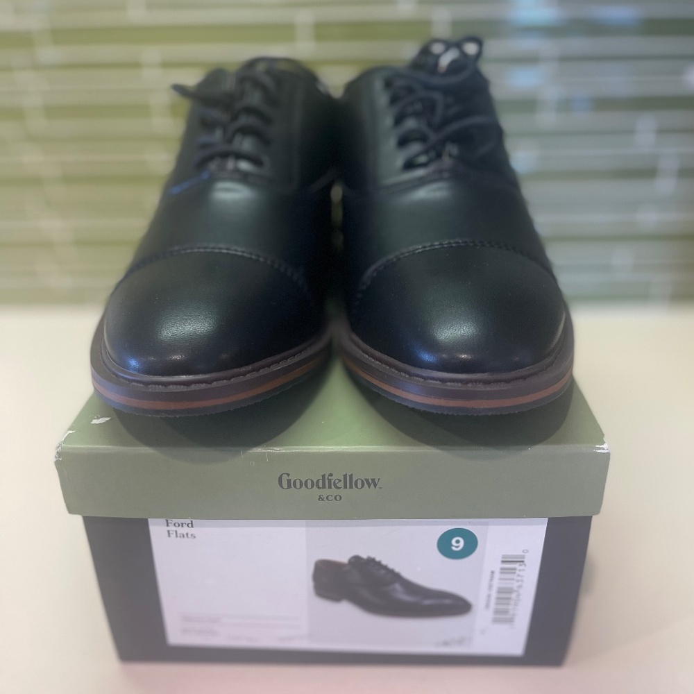 NIB Goodfellow Black Ford Shoes sz 9